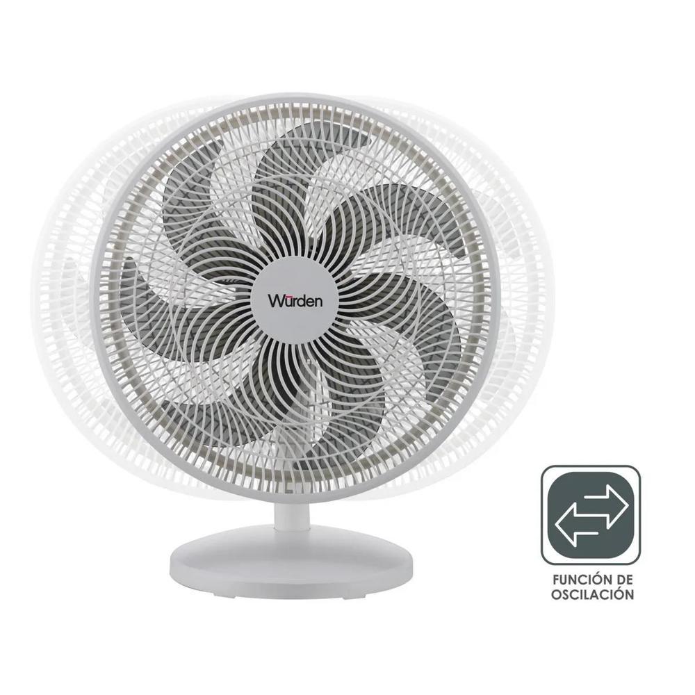 Ventilador De Pie  3 Velocidades 50W Recco Blanco Gris
