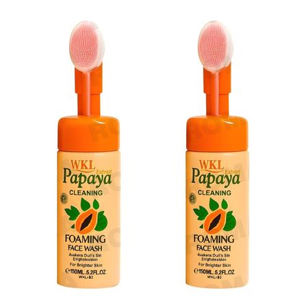 PACK 2 LIMPIADOR FACIAL ESPUMOSO PAPAYA 150ML WOKALI