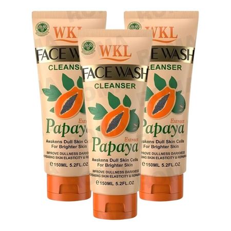 PACK 3 LIMPIADOR FACIAL PAPAYA 150ML WOKALI