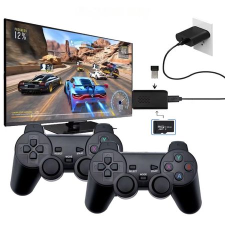 Mini Consola Retro Portátil de TV 10000 Juegos 2 Mandos Inalámbricos