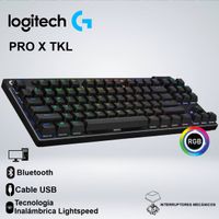 TECLADO GAMER LOGITECH PRO X TKL RGB BLUETOOTH WIRELESS