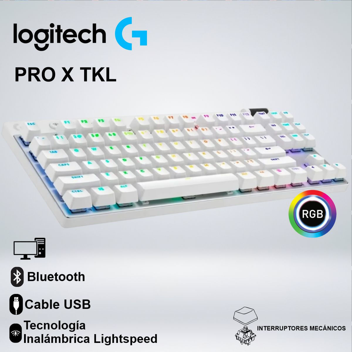 TECLADO GAMER LOGITECH PRO X TKL RGB BLUETOOTH
