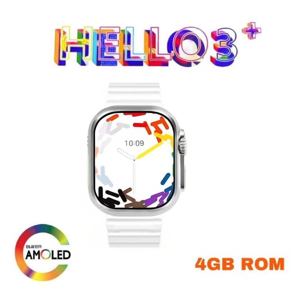 Smartwatch Hello Watch 3 Plus Amoled de 4 GB ChatGPT Siri NFC Blanco