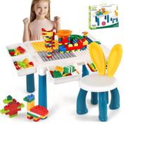 Mesa Didáctica Bloques de Construcción Multifuncional 88 Piezas 3 en 1