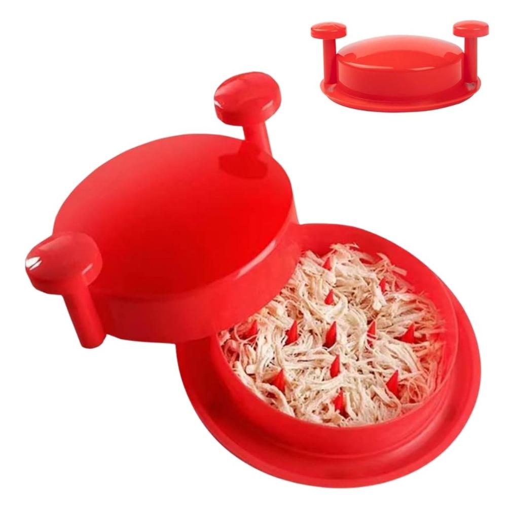 Deshilachador Desmenuzador de Pollo Verduras Giratorio Manual Multiusos Rojo