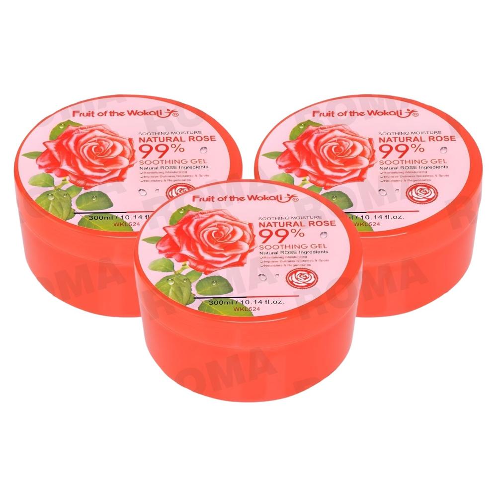 PACK 3 GEL CALMANTE ROSAS 300ML WOKALI