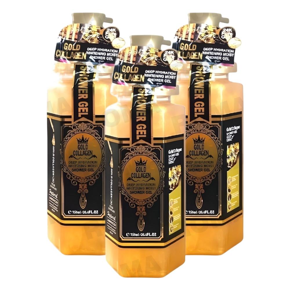 PACK 3 GEL DE DUCHA GOLD COLÁGENO 750ML WOKALI