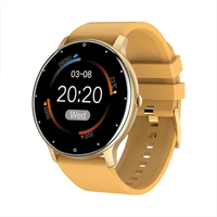 SMARTWATCH ZL02 RELOJ INTELIGENTE REDONDO LLAMADAS BLUETOOTH PANTALLA OLED UNISEX  DORADO