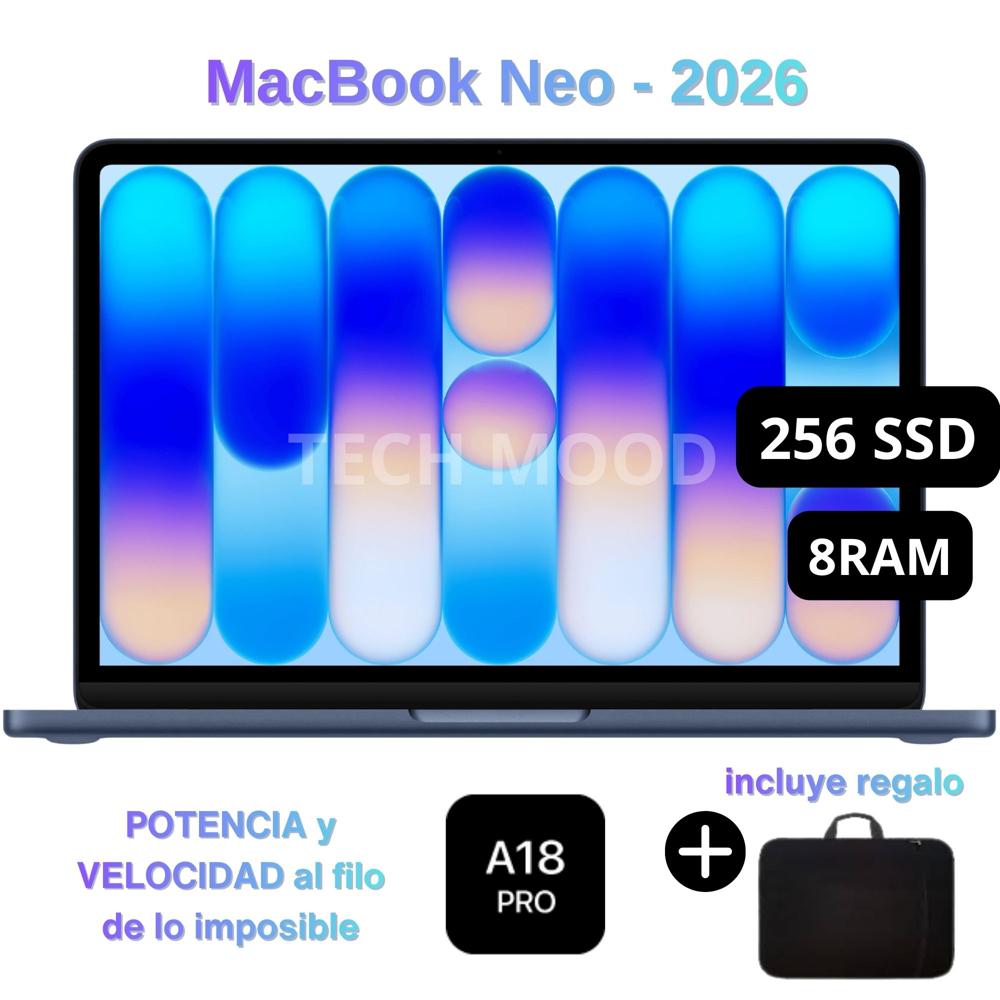 Apple Macbook Neo 2026 de 13'' Chip A18 Pro 8GB RAM 256GB SSD Teclado Inglés - Indigo