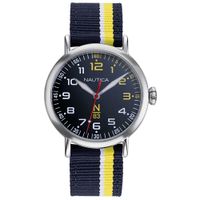 Reloj Nautica Wakeland NAPWLS907 Correa de Nylon y Dial Azul Amarillo