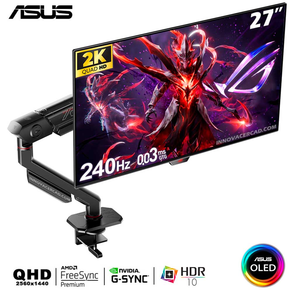 Monitor ASUS ROG Swift OLED PG27AQDM-R 27 OLED 2K QHD 240Hz 003ms Nvidia G-Sync