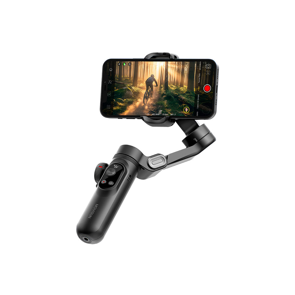 Estabilizador Gimbal 3 Ejes para Celular MOVISUN STABLE con Trípode Bluetooth y Carga Inalámbrica