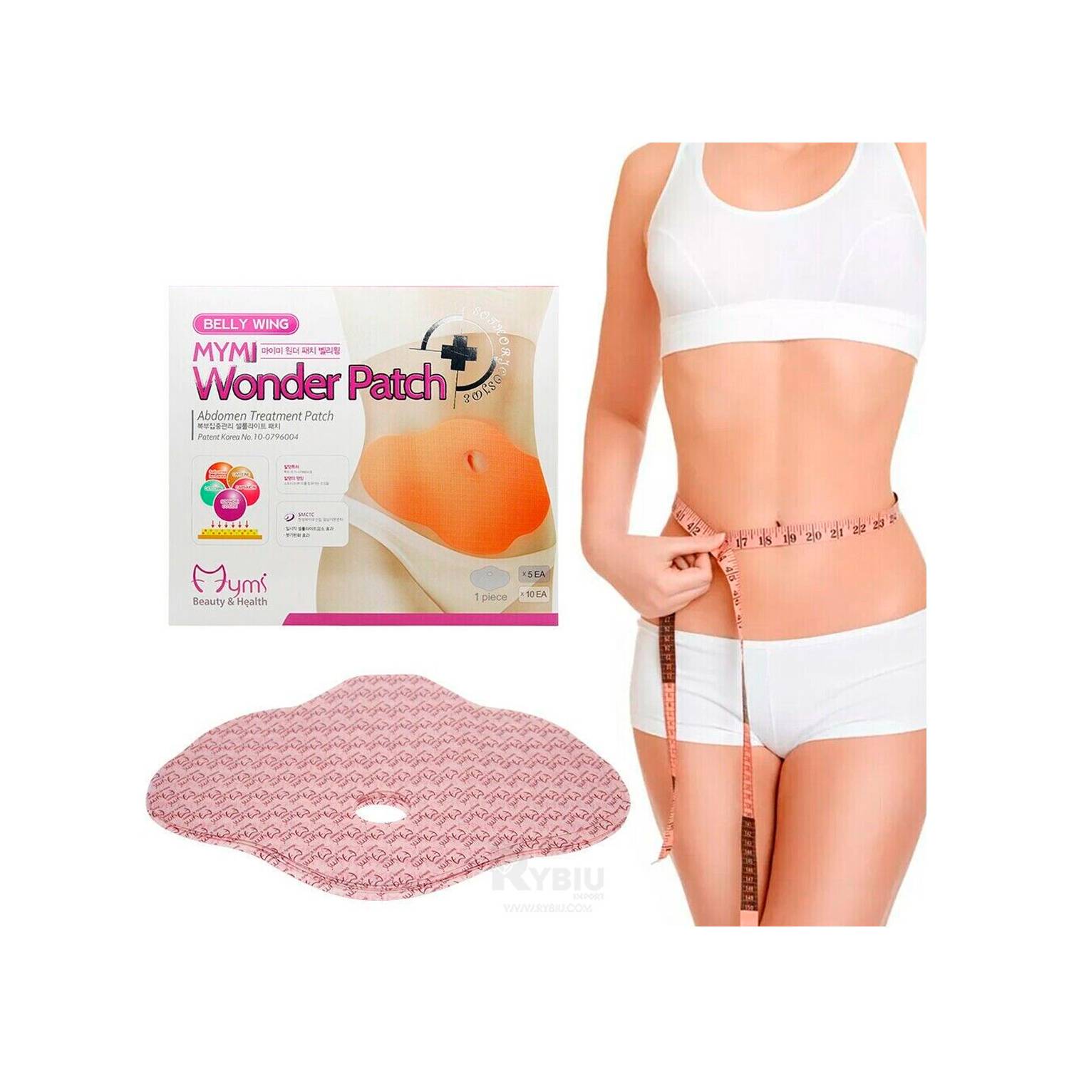 PARCHE PARA REDUCCIÓN DE ABDOMEN COLOR CREMA