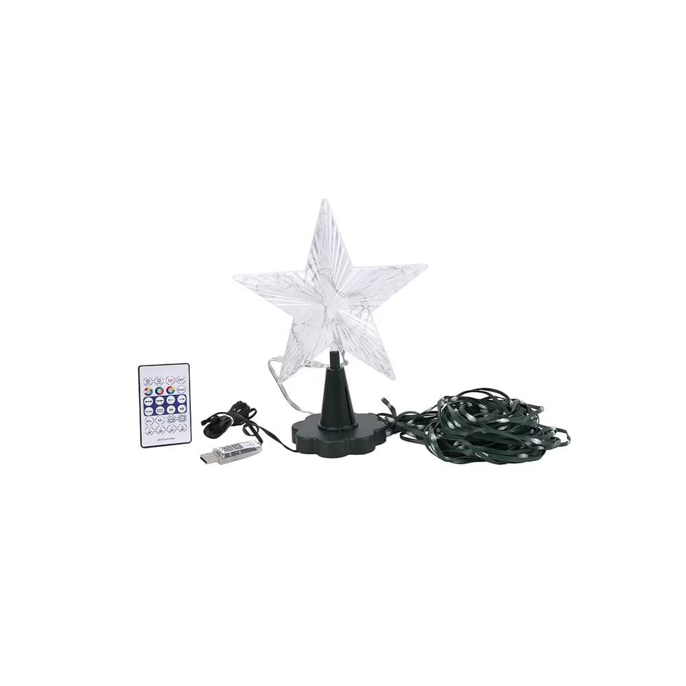 NAVIDAD - luces con estrella de plastico de plastico