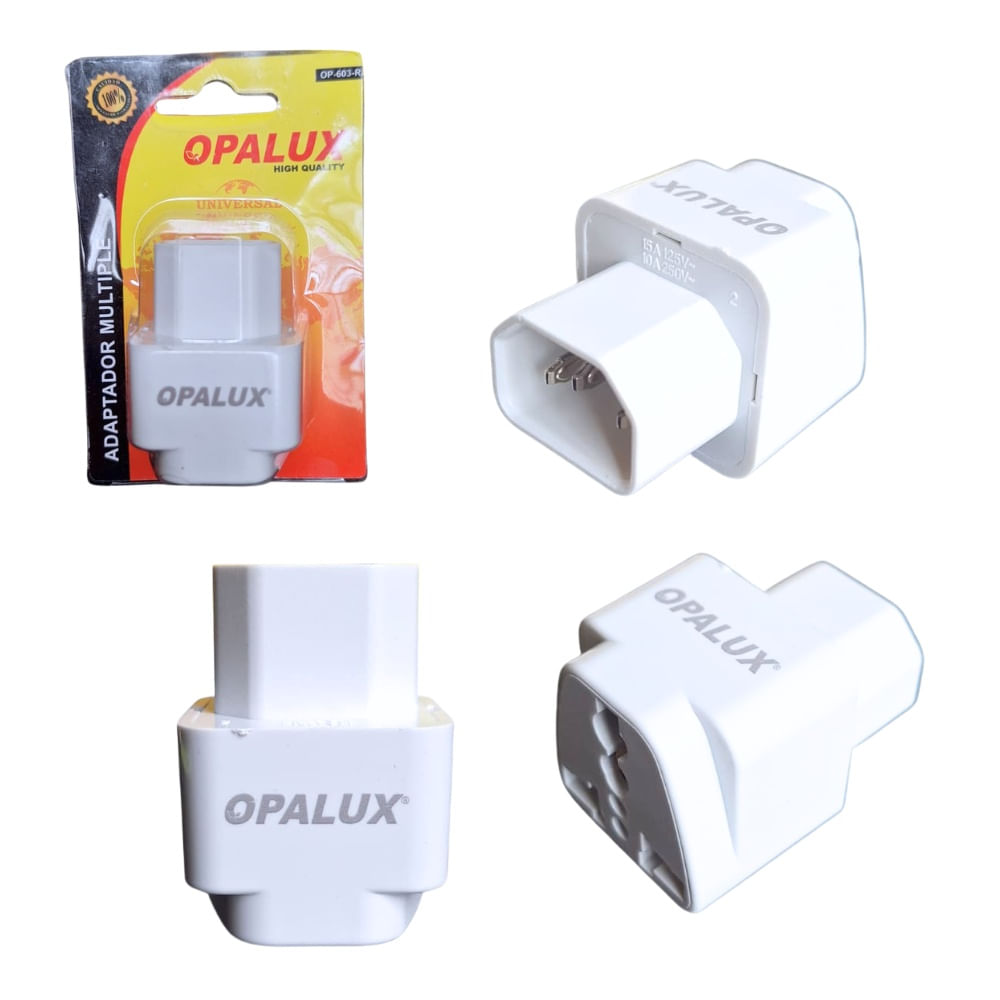 Adaptador Multiple 10A 220v AC Opalux OP-603-R
