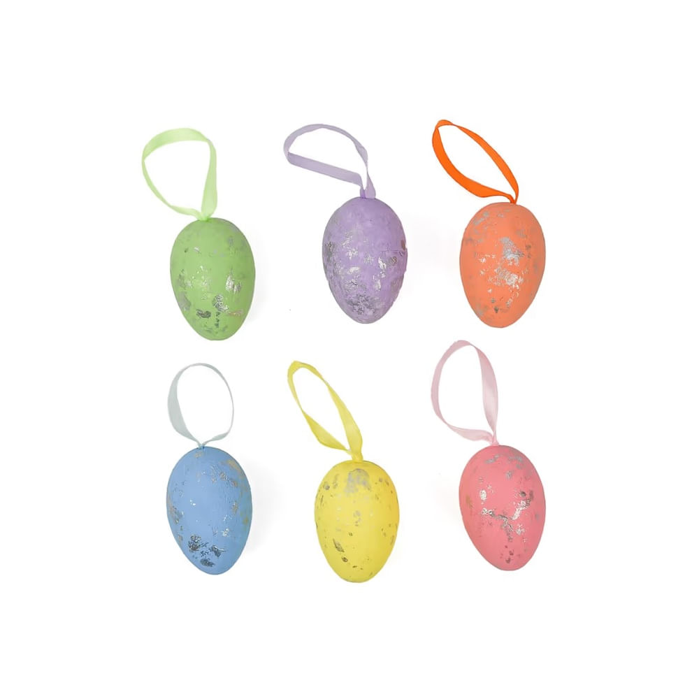 PASCUA - Set De 6Pzs Huevitos De Espuma Mix Colores