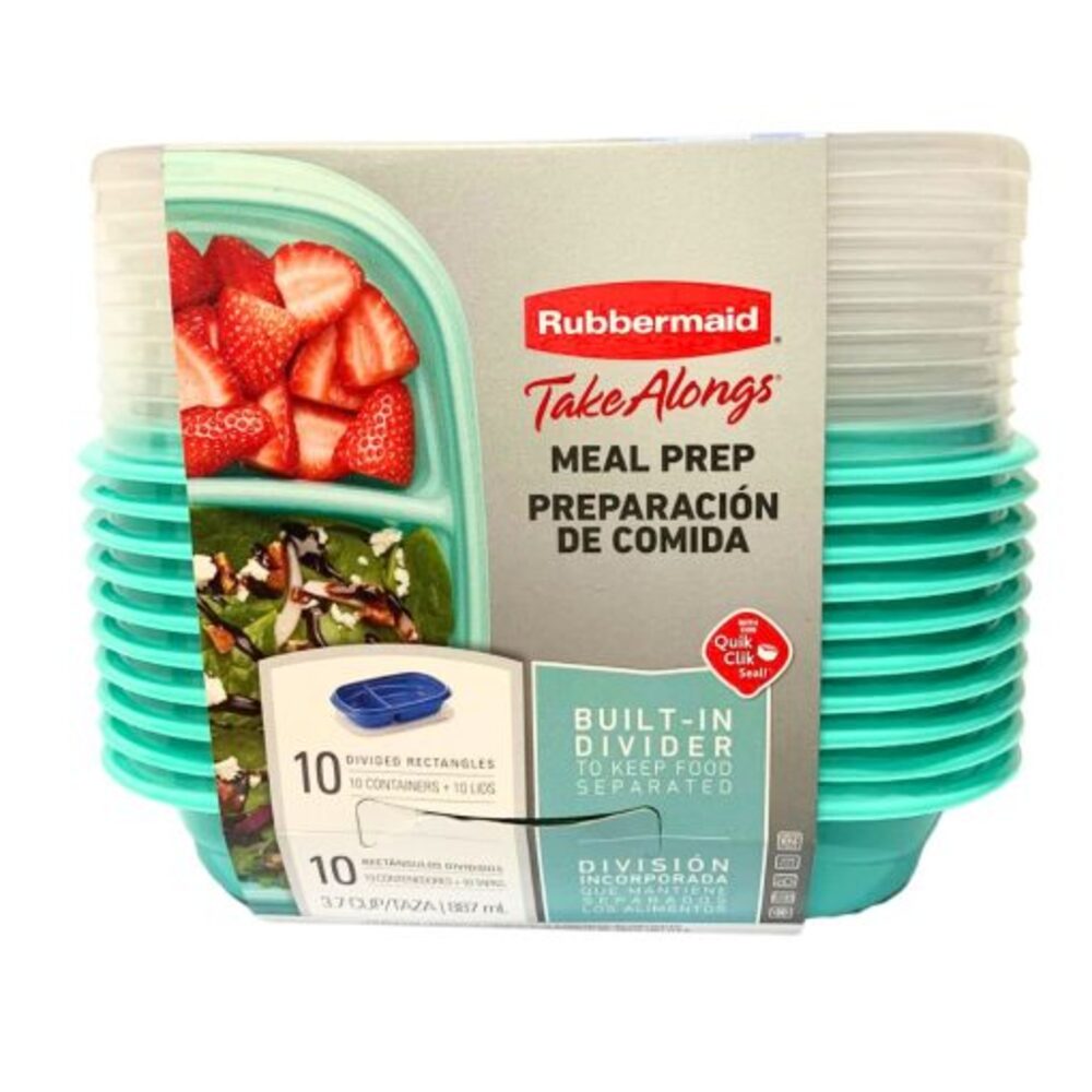 10 Recipientes con Divisiones 887ml Rubbermaid 2139162
