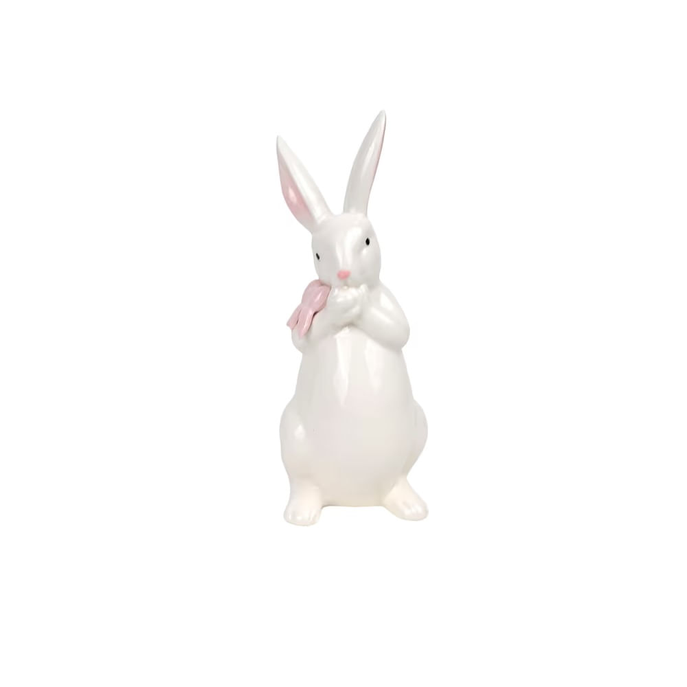 PASCUA - Conejo de porcelana decorativo
