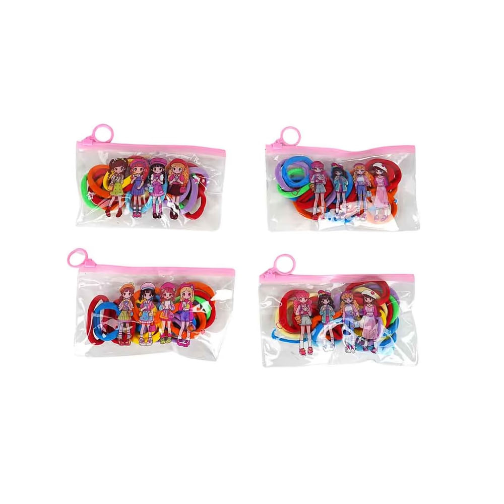 ESCOLAR - Set de 25 ligas elásticas básicas para cabello