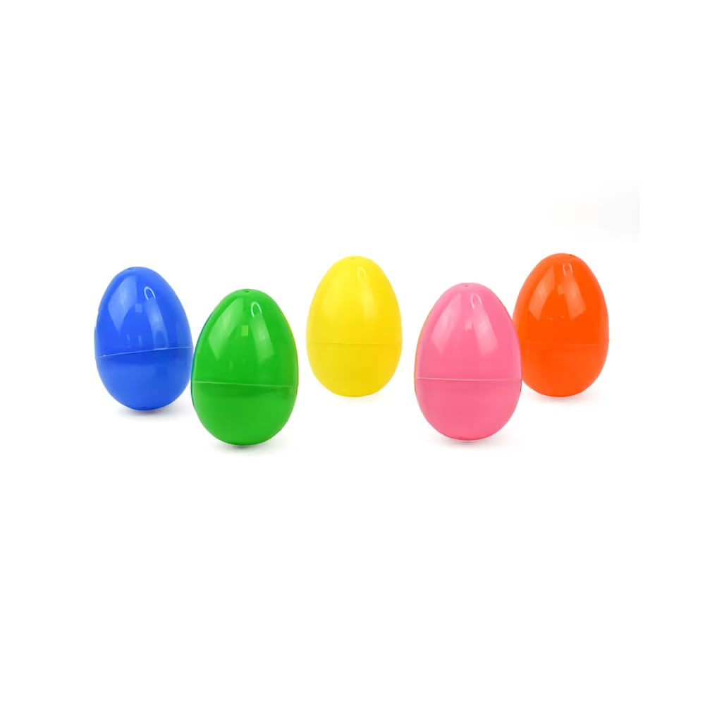 PASCUA - Set De 5Pzs Huevitos De Plástico Mix Colores