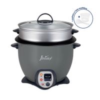Olla arrocera con vaporera 2.1L color gris