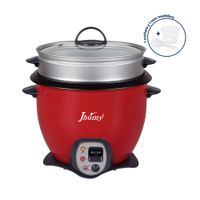 Olla arrocera con vaporera 2.2L color rojo