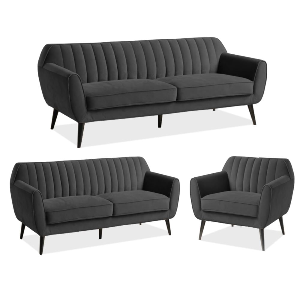 SALA DANY GRIS OSCURO 3 2 1 CUERPOS - FALOTIH 3M