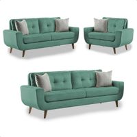 SALA GEORGE VERDE JADE 3 2 1 CUERPOS - FALOTIH 3M