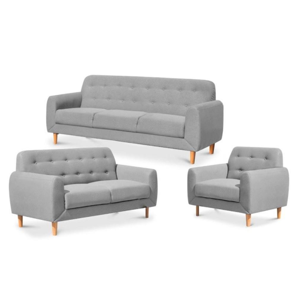 SALA JASON GRIS CLARO 3 2 1 CUERPOS - FALOTIH 3M