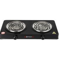 Cocina Electrica Imaco HP1400 Dos Hornillas Diseño Negro Compacto