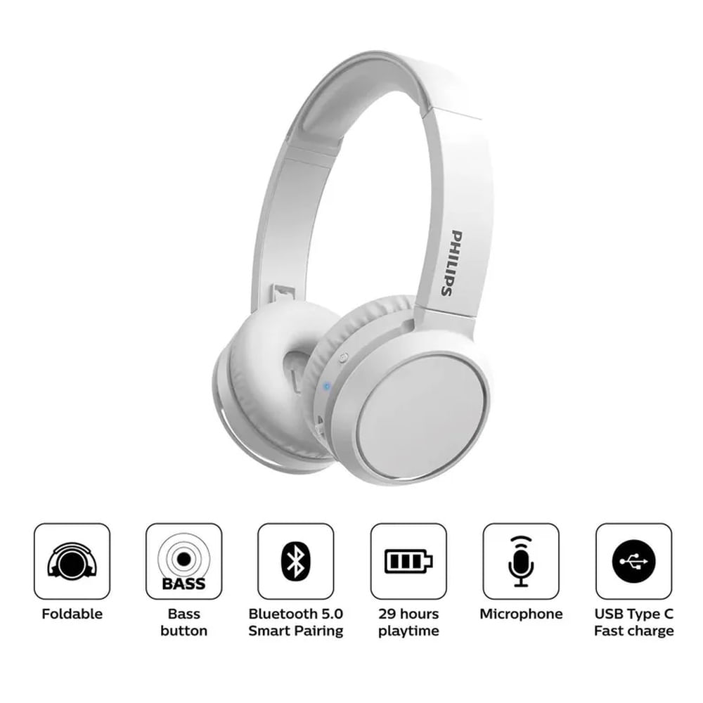 Audífonos On Ear con Micrófono Bluetooth 5.0 TAH4205