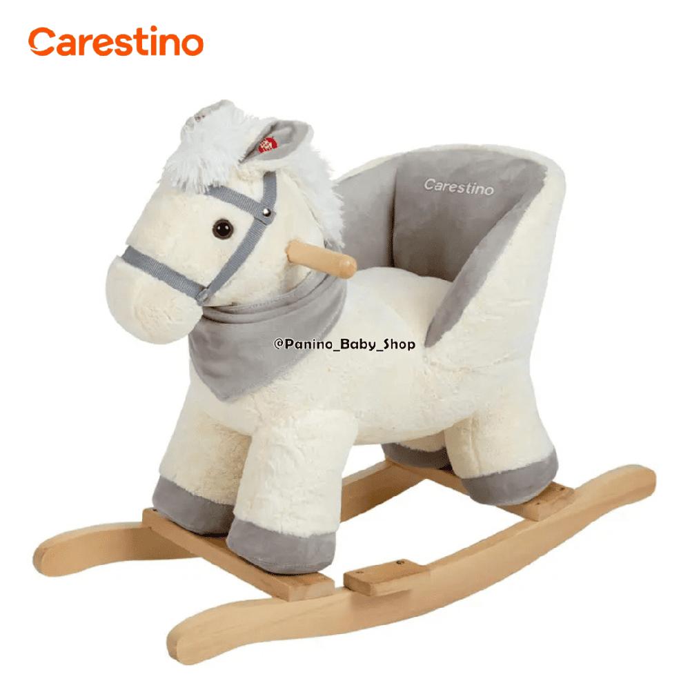 Mecedora Musical para Bebé CARESTINO -PELUCHE- Caballo Blanco  PELUCHE-006