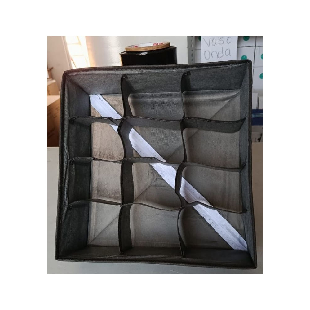 Organizador Gris  de Ropa Interior 12 divisiones Pack X2