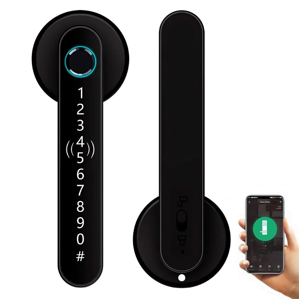 Cerradura Inteligente Smart Biométrica Bluetooth Hr24 Negro