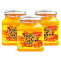 PACK 3 EXFOLIANTE CORPORAL BASE DE SAL DE MAR Y MIEL 500ML WOKALI