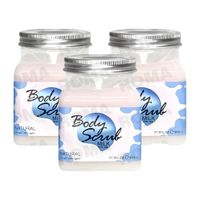 PACK 3 EXFOLIANTE CORPORAL BASE DE SAL DE MAR Y LECHE 500ML WOKALI