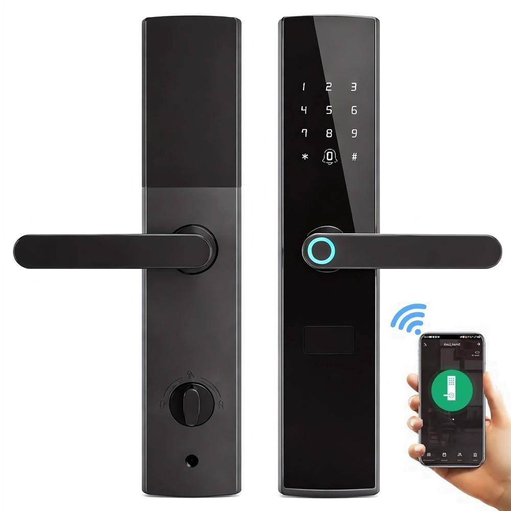 Cerradura Inteligente Smart Chapa Biométrica Wifi F15 Negro