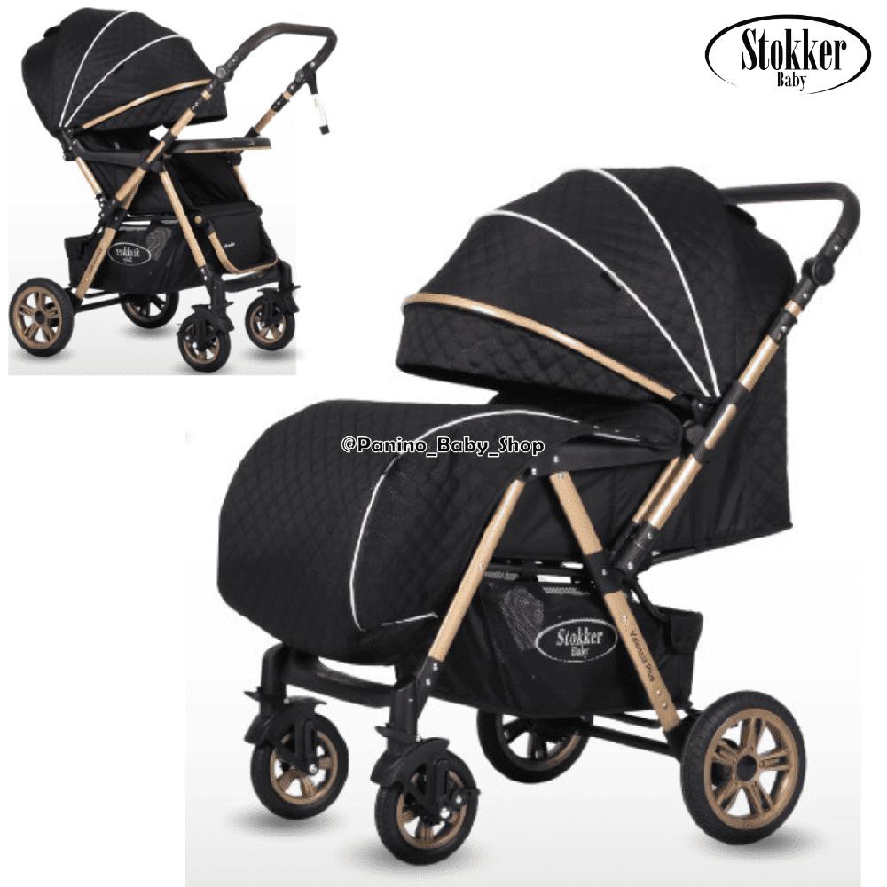 Coche Cuna de Paseo ContraMarcha -VALENCIA- Negro VALENCIA-001