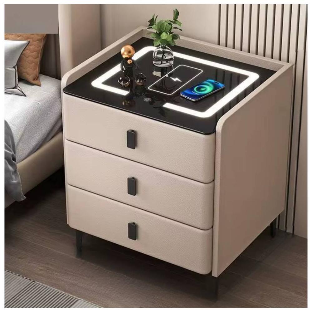 Mesa de Noche Inteligente Multifuncional Khaki  5 en 1