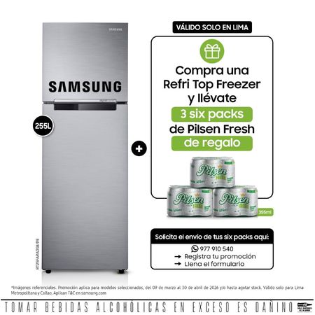 Refrigeradora Samsung RT25FARADS8/PE Top Freezer 255L Inox