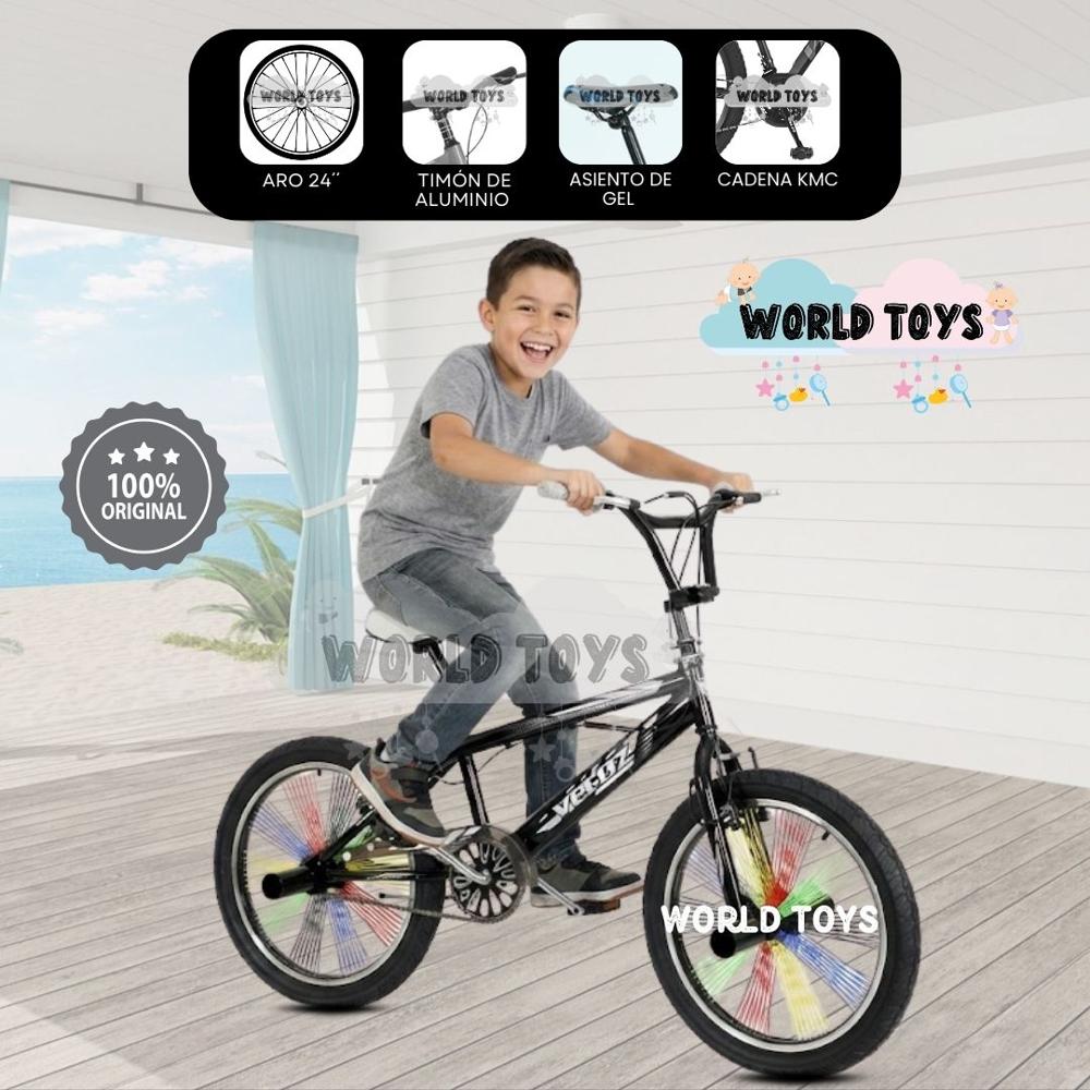 Bicicleta Acrobática BMX Aro 20 FREESTYLE para Niños Black