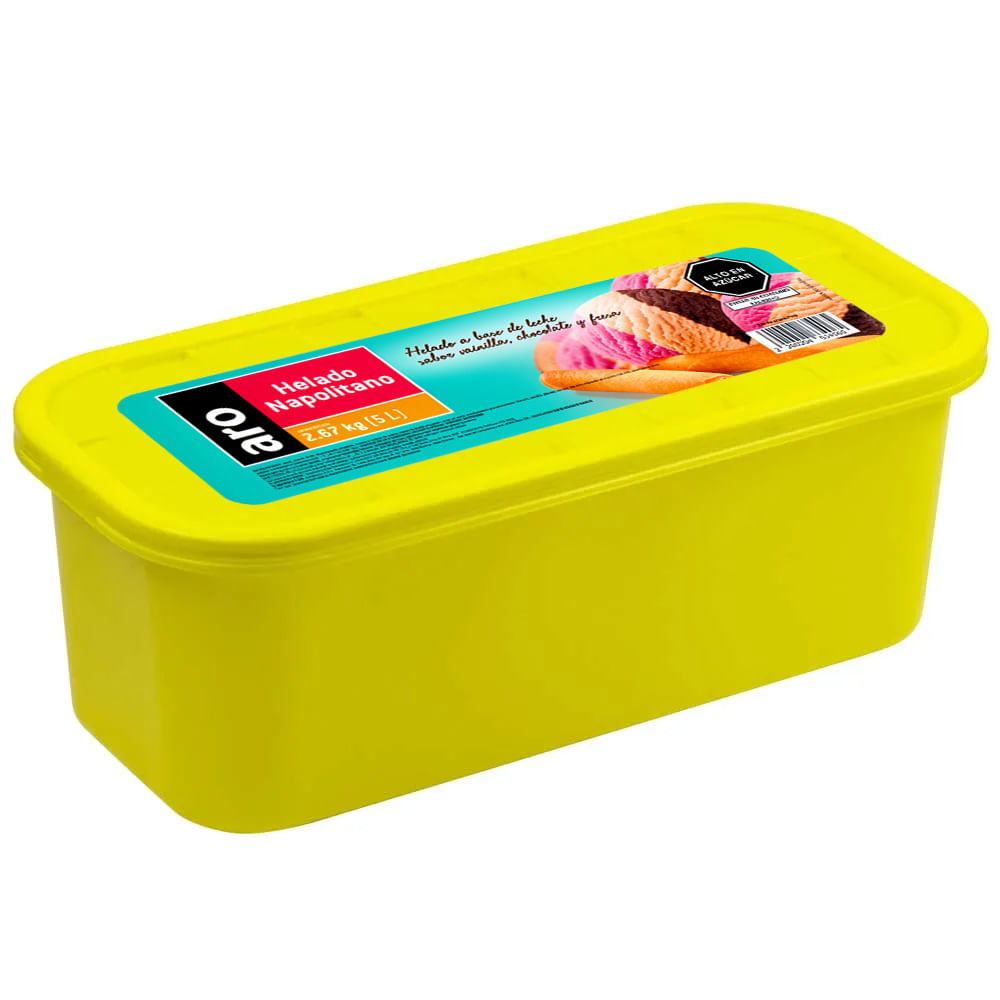 Helado ARO Napolitano Pote 5L