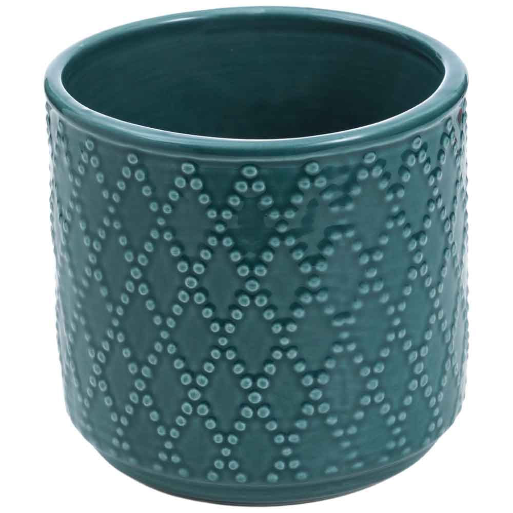 Maceta DECO HOME Verde Rombos Marruecos