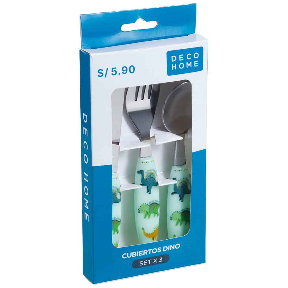 Set Cubiertos DECO HOME Dino x3un