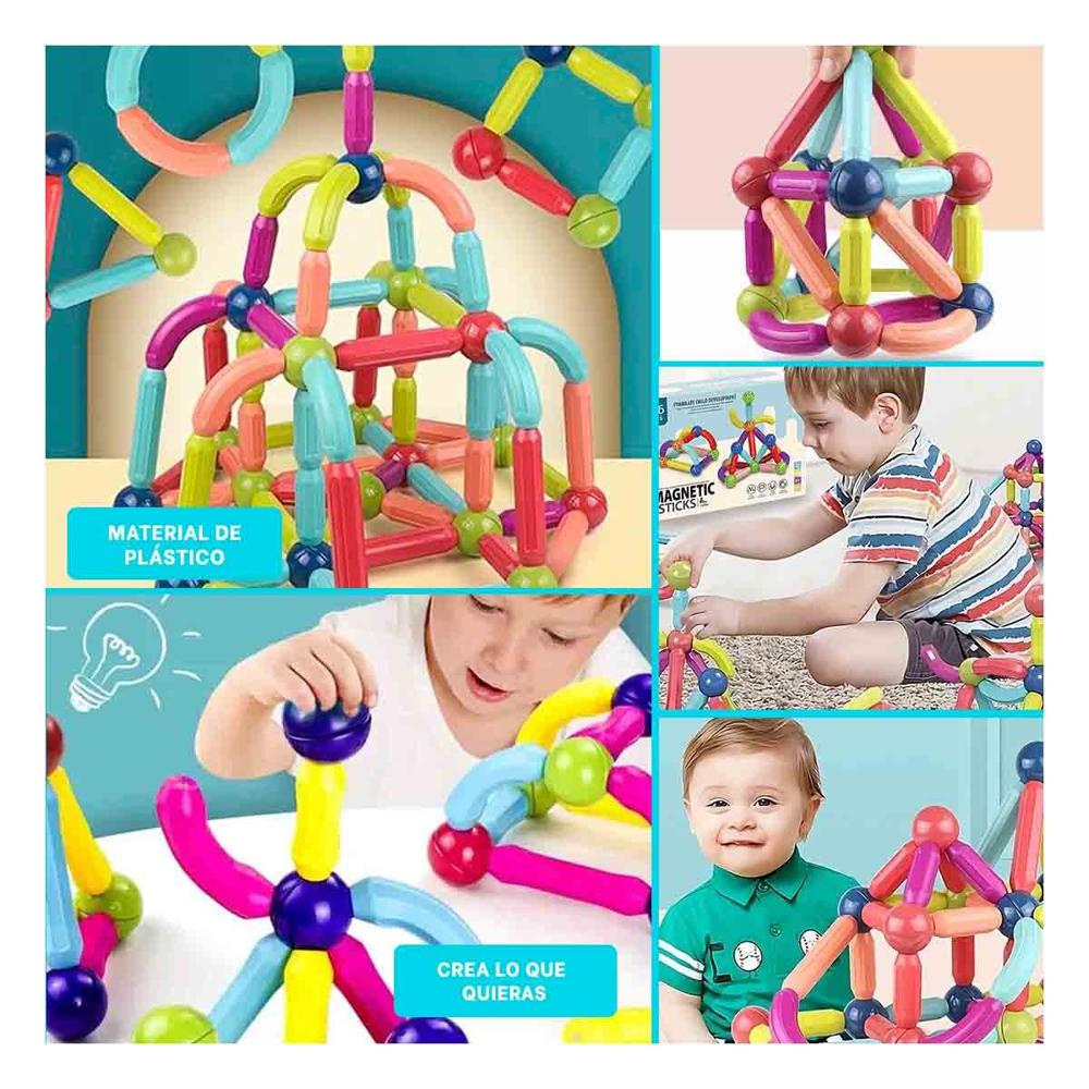 Coleccion Magnetica Educativa con Piezas Creativas para Juego Didactico en Casa Y+Ligas Regalo
