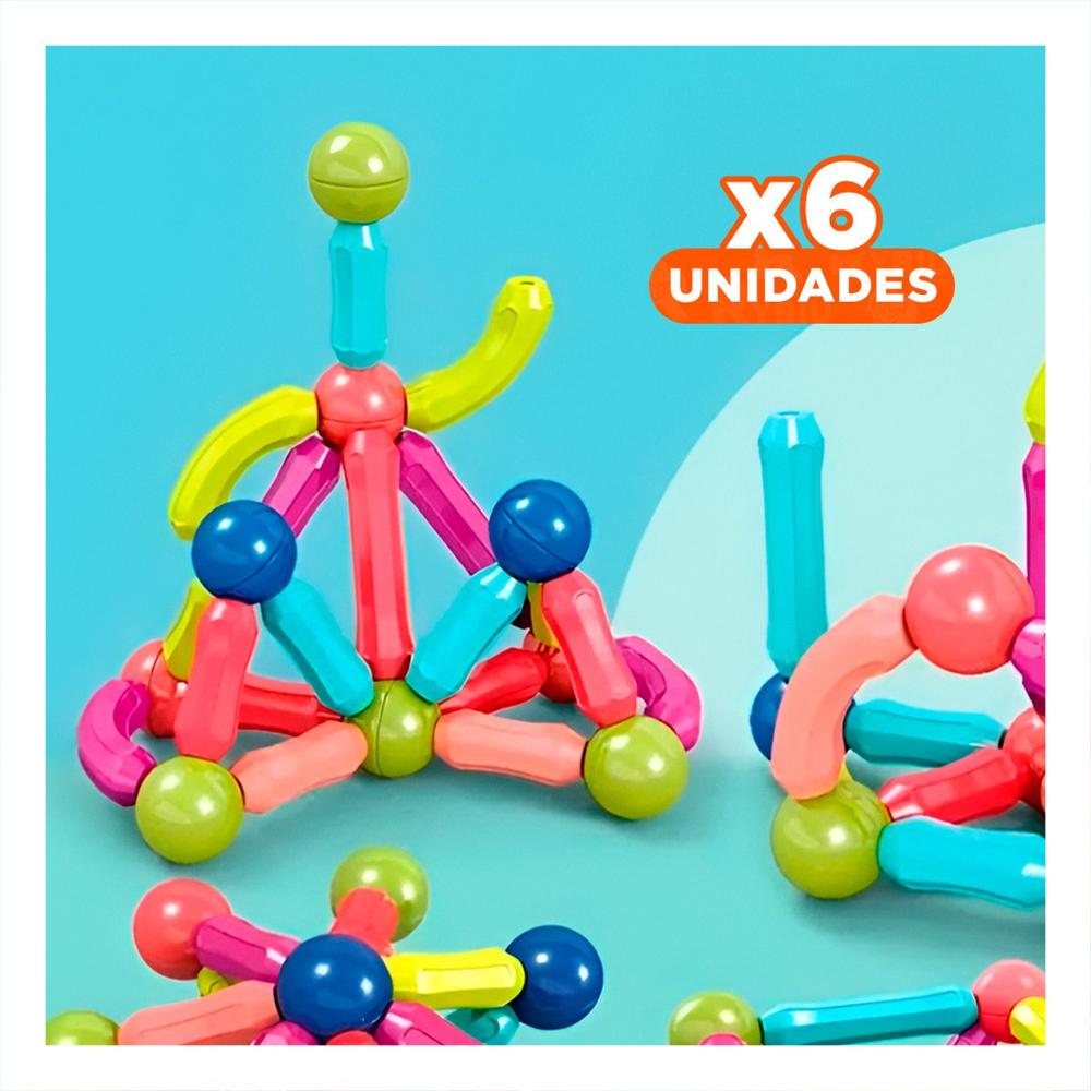 Pack6 Elemento Magnetico Educativo con Piezas Creativas para Construccion en Casa
