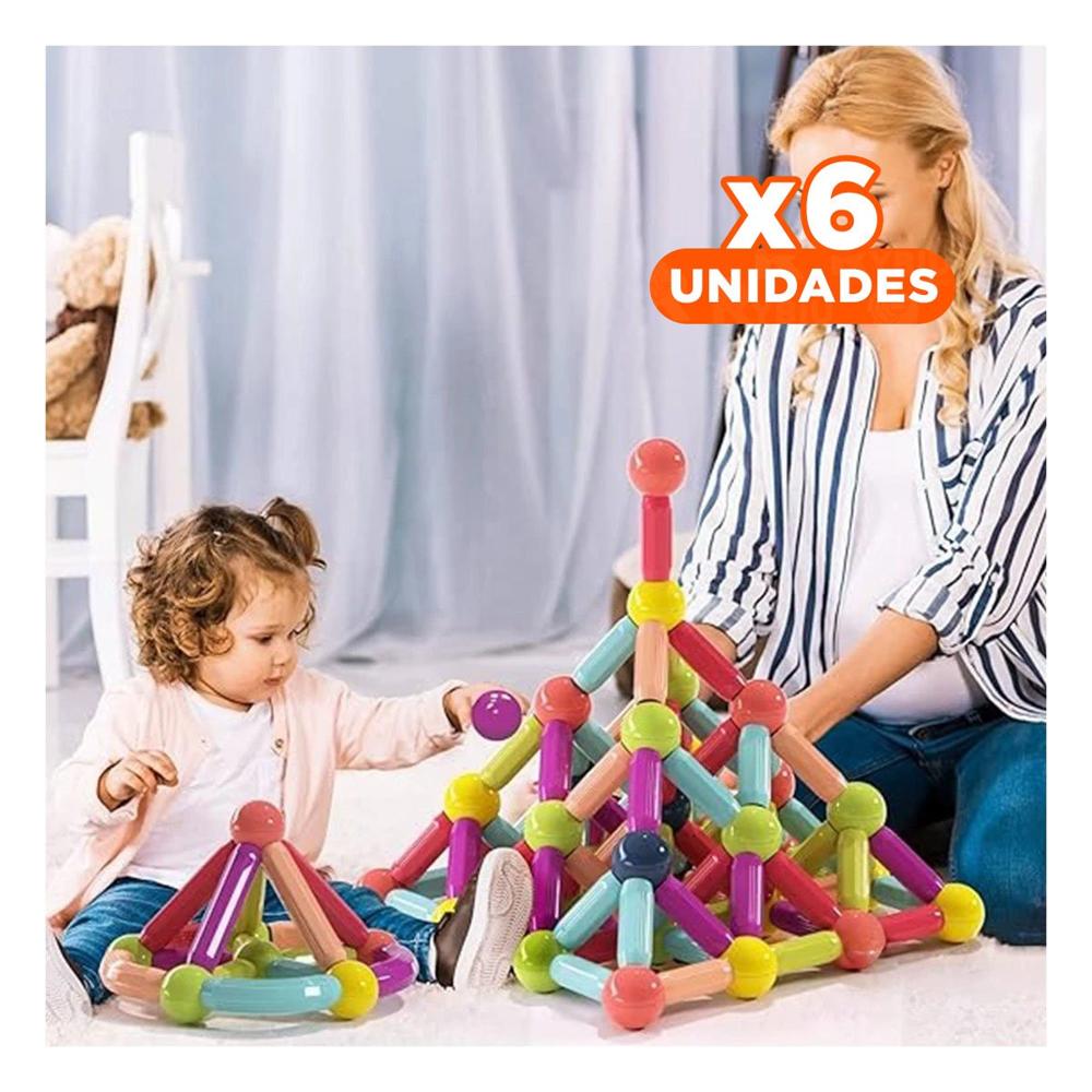 Pack6 Exploracion Magnetica Didactica para Hogar con Piezas Creativas