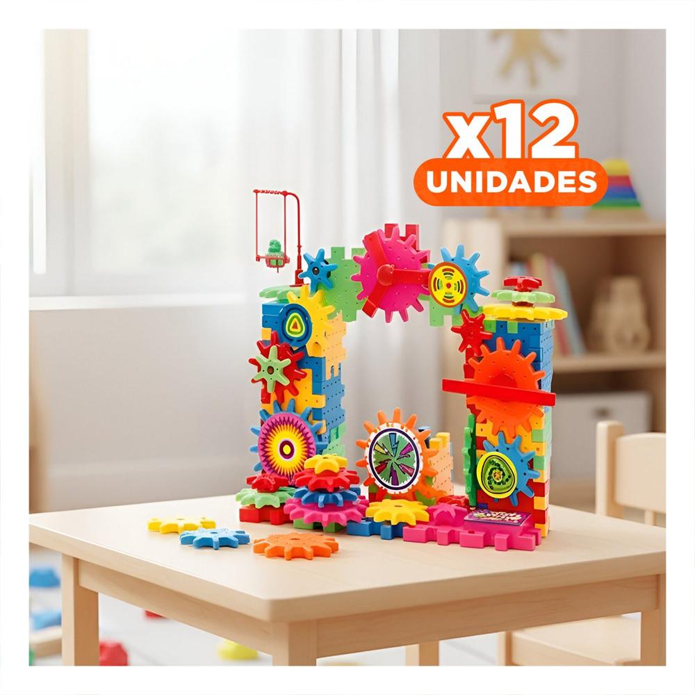 Pack12 Diversion Educativa de Granaje 108 Piezas para Niños Y+Regalo Sticker