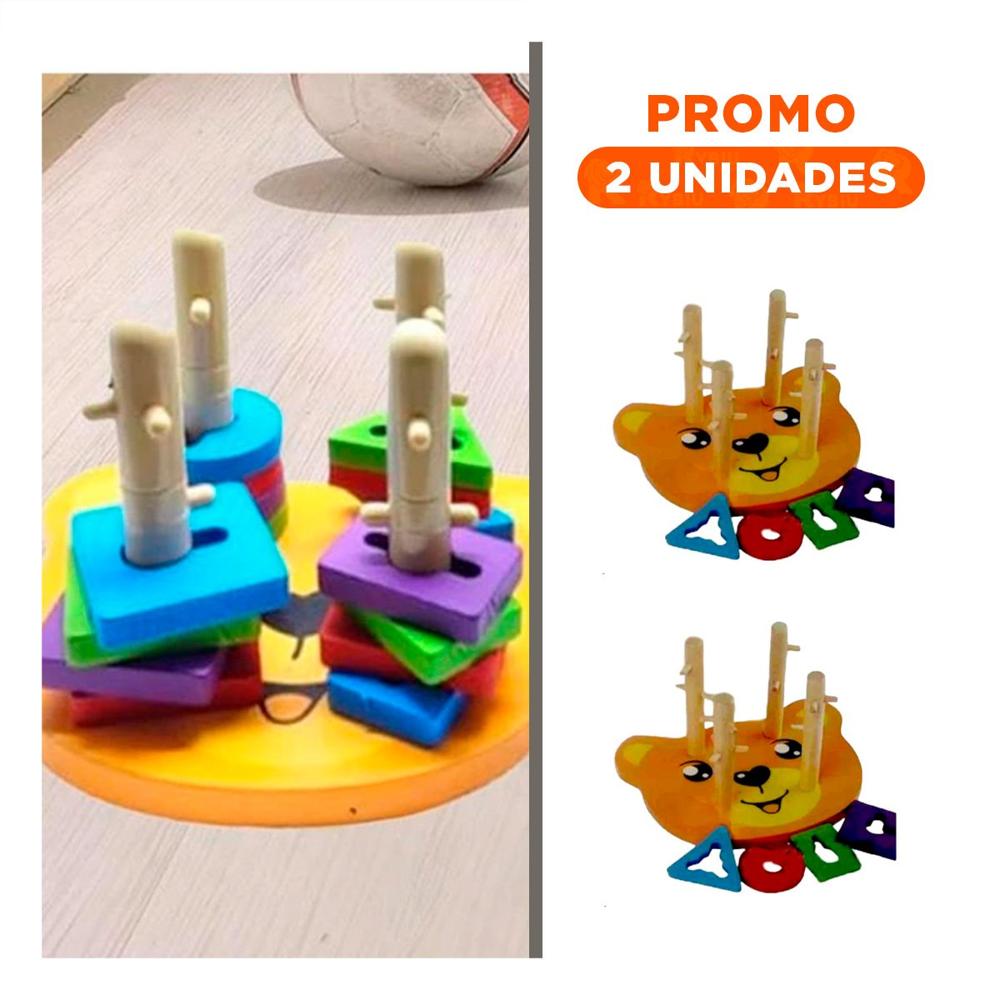 Pack2 Didactico Educativo de Oso Encaje Actividad Creativa Y+Regalo Sticker