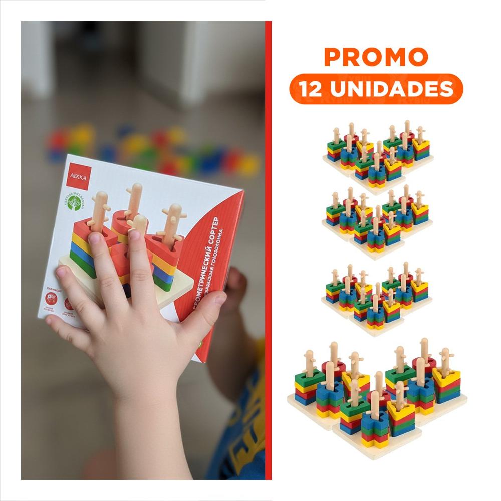 Pack12 Juguete Didactico Encaje para Ninos Motricidad y Creativo
